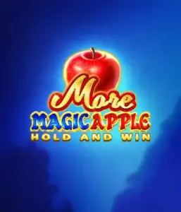 Enter the magical realm of More Magic Apple Hold and Win Slot by 3 Oaks Gaming, highlighting a luminous red apple against a rich blue background. This image conveys the game's theme of enchantment and wonder. Ideal for those enchanted by fairy-tale slots, the vibrant colors and appealing artwork ensure it captures attention. 